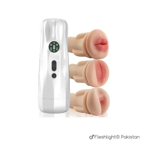 Automatic Male Masturbator With Three Removable Sleeves In Pakistan