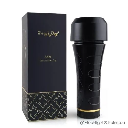 Tracy's Dog Male Masturbator Cup, Man Masturbation Stroker, Black